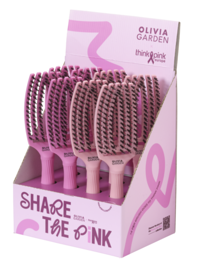 Fingerbrush Boar&Nylon ThinkPink Display 8Pcs